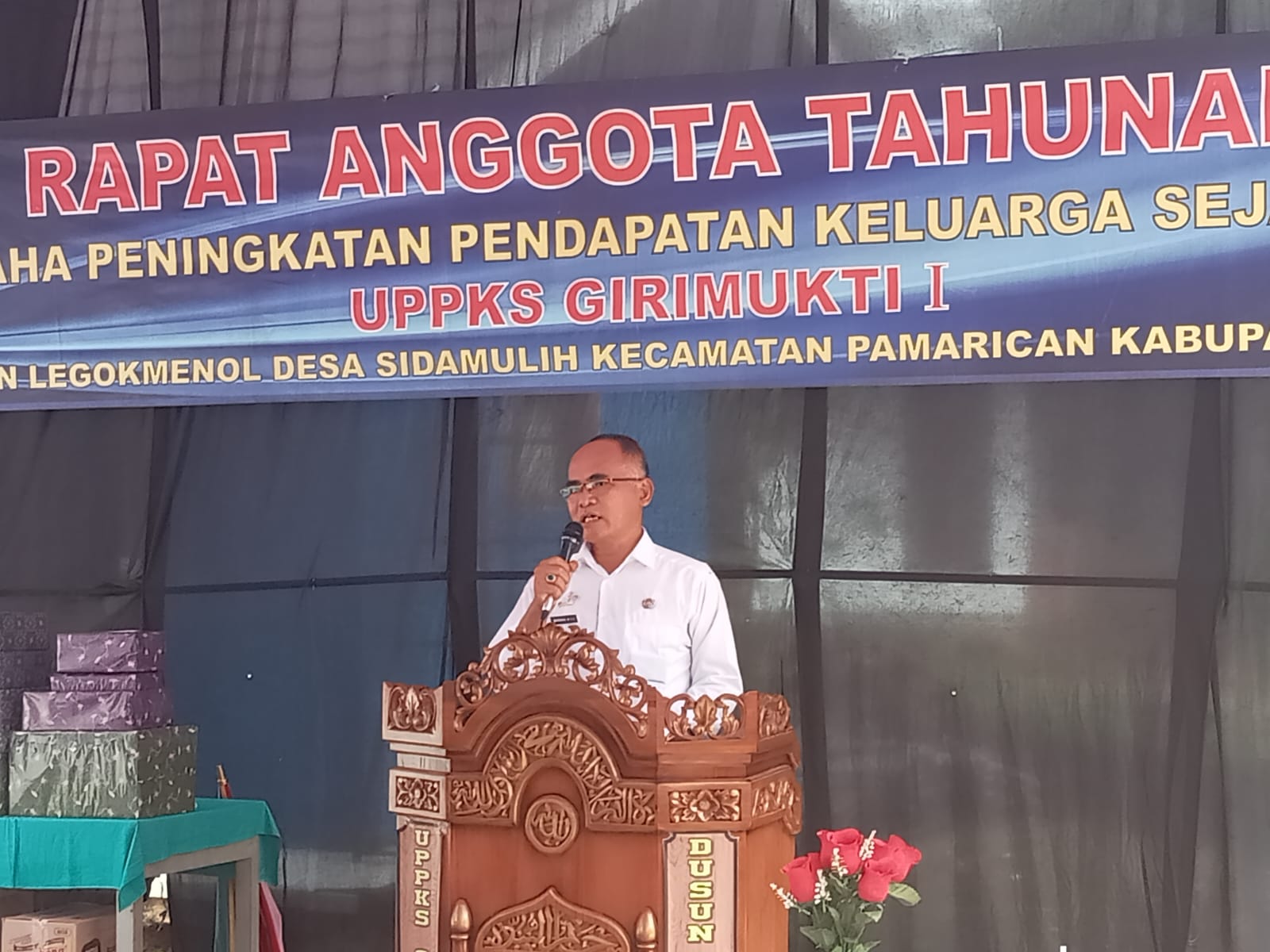 Camat pamarican Hadiri RAT UPPKS Girimukti 1 Desa Sidamulih